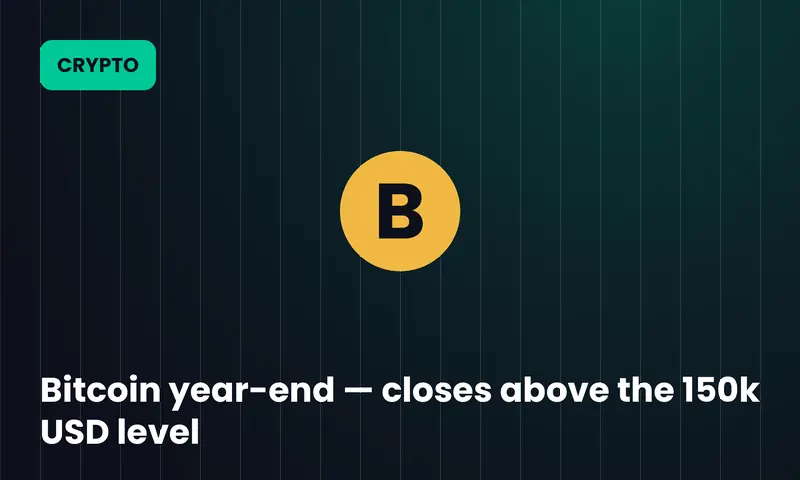 Bitcoin year-end — closes above the 150k USD level