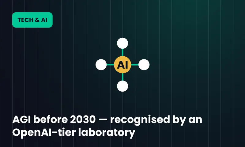 AGI before 2030 — recognised by an OpenAI-tier laboratory